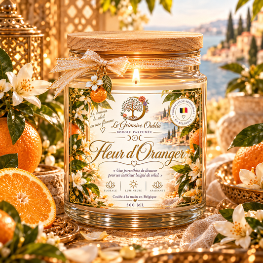 Bougie parfumée Fleur d'Oranger artisanale | Le Grimoire Oublié