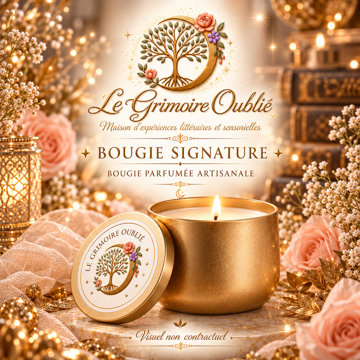 Bougie parfumée artisanale | Le Grimoire Oublié
